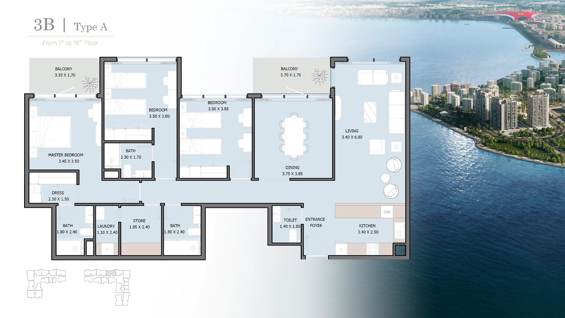 3 BR - Type A
